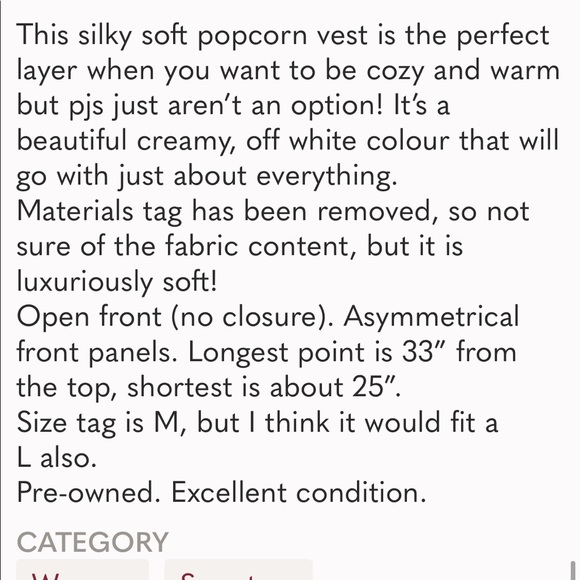 KENSIE Popcorn Vest - Picture 5 of 5